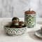 Hello Honey® 5" Green Botanical Design Stoneware Canister